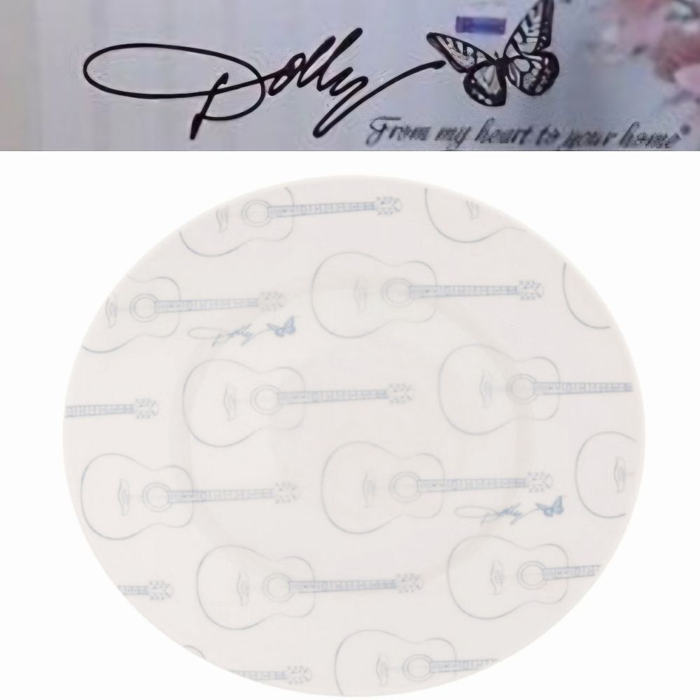 Dolly Parton Guitar Patterned Plate